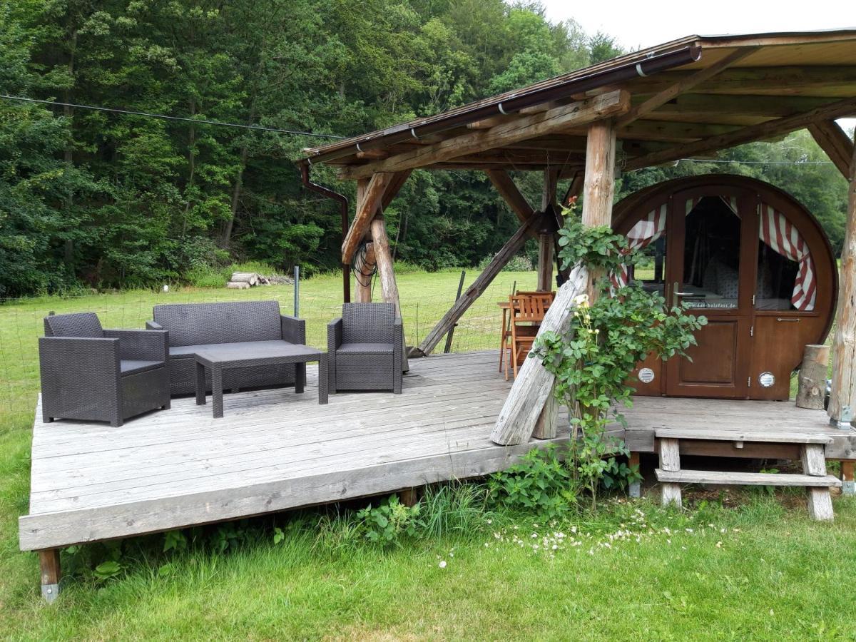 Schlummerfass an der Bockmühle Hohnstein Exterior foto
